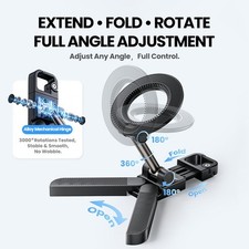 Foldable N52 Magnetic Selfie Stick Phone Holder   Adjustable  360  Rotating