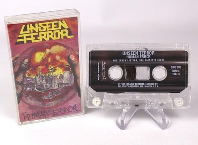 Unseen Terror ~ Human Error ~ 1990 Earache Records Cassette 88561-1107-4