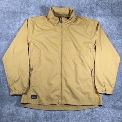 Dri Duck Windbreaker Men s Large Tan River Hooded Full Zip Rain Lightweight