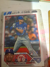 Topps 2023 Series 2 Bubba Thompson #597 Rookie Base Set Texas Rangers Card. rookie card picture