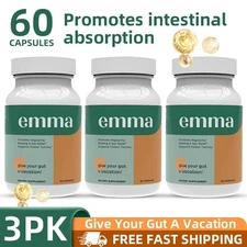 3 Pack Emma Relief Supplement 60 Caps Konsciens Keto For Gut Bloating