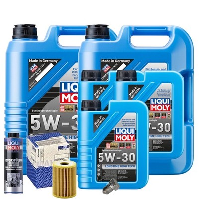 Motoröl 5W30 LIQUI MOLY 13L+MAHLE Ölfilter+Spülung+Ölablassschraube