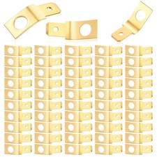 50pcs Solderless Quick Disconnect Adapters,1/4" Male Tab 10 Stud Spade Gold