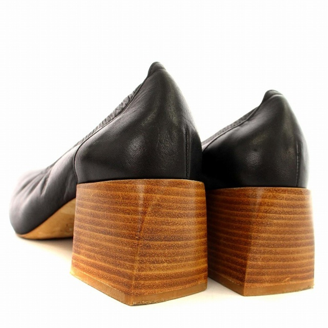 PERRICO PELLICO SUNNY PUMPS LEATHER CHUNKY HEEL 37 BLACK G PERRICO PELLICO SUNNY PUMPS LEATHER CHUNKY HEEL 37 BLACK G
