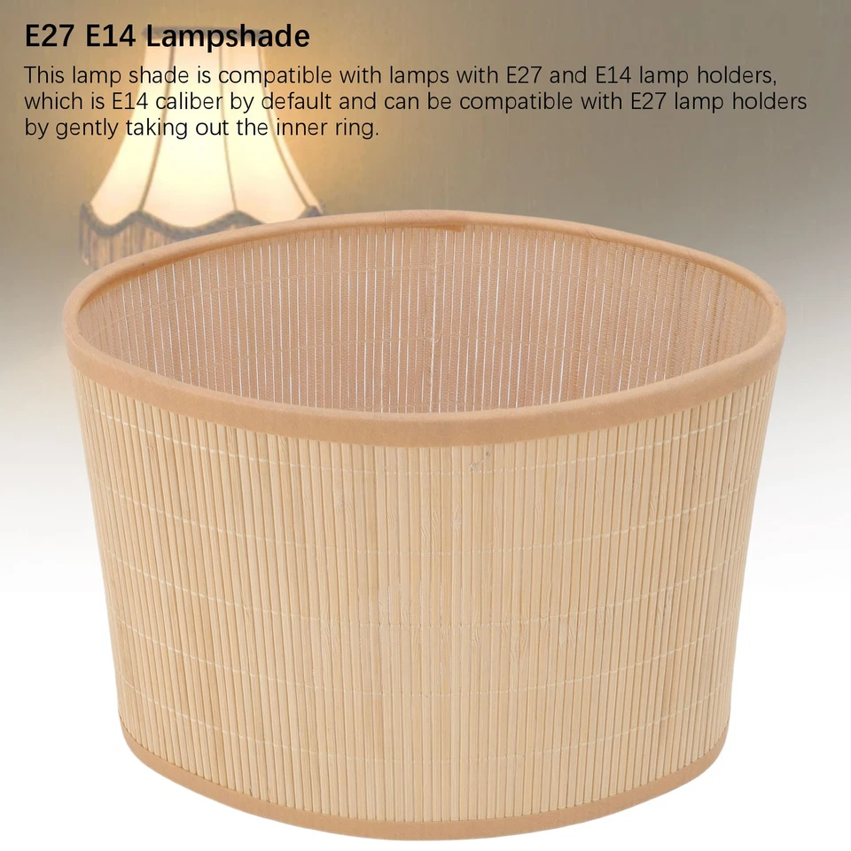 Oval Boho Lamp Shade E27 E14 Lampshade Replaceable For Pendant Light Floor Lamp☚ - Image 3 of 4