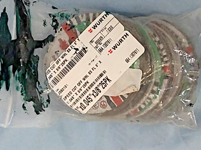 Wurth Cutoff Wheels SS FL 3in x 3/64 x 3/8 25-Pack NEW