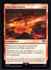 Fiery Inscription 0126 Uncommon Non Foil Lord of the Rings MTG Near Mint