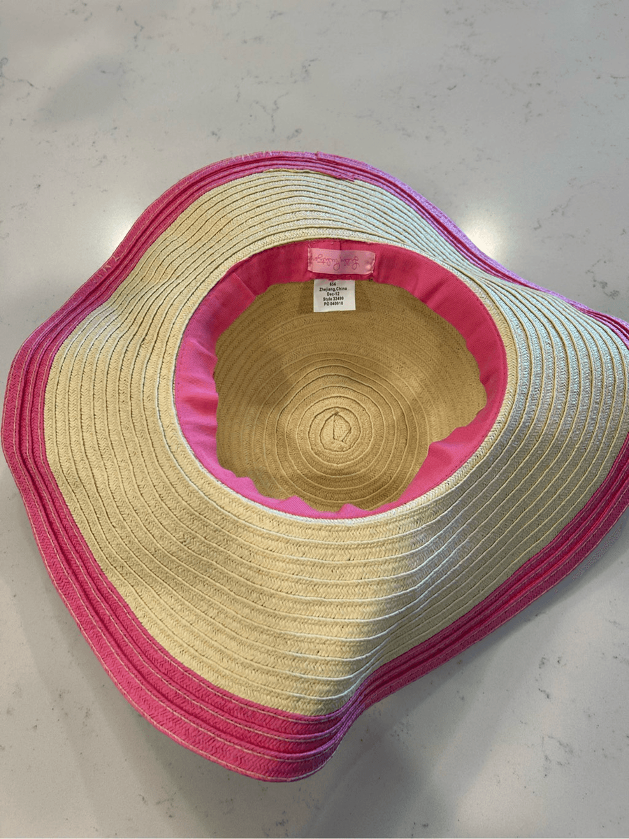 Lilly Pulitzer Pretty Pink Tootie Straw Floppy Beach Sun Hat Poolside Cottage Lilly Pulitzer Pretty Pink Tootie Straw Floppy Beach Sun Hat  main image 3