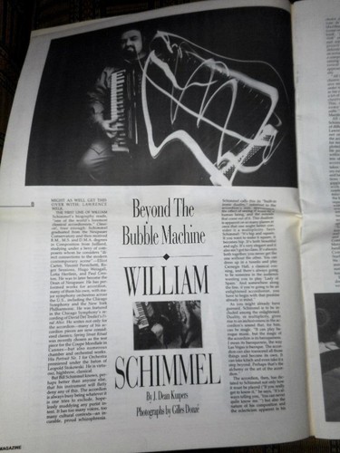RARE 1988 EAR Magazine: Astor Piazzolla, William Schimmel, Accordions - Picture 2 of 4