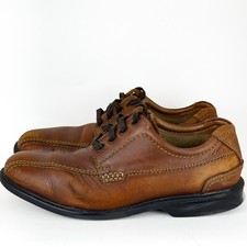 Clarks Oxford Loafers Men s 9M Brown Leather 26068037 Lace Up Casual Shoes Tan