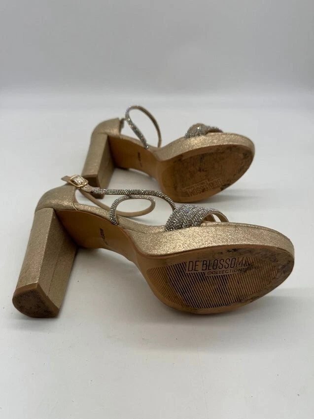 Colección De Blossom Peace-13 Punta Abierta Tacones Altos Bloque Para Mujer Talla 9 Foto 4 de 4