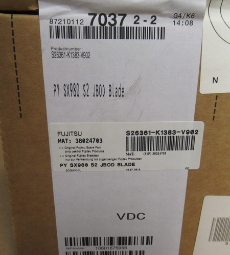 New Fujitsu Primergy SX980 S2 Blade Server PY sx980 JBOD Blade S26361-K1383-V902 - Picture 3 of 4