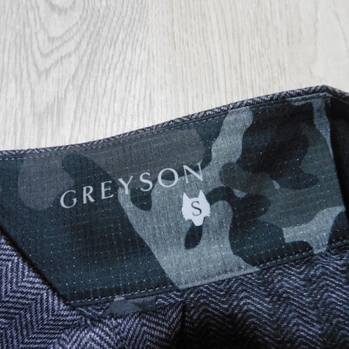 GREYSON Mens S SMALL TATE MOCKNECK 1/4 ZIP PULLOVER BLACK HERRINGBONE GREY GOLF - Picture 12 of 12