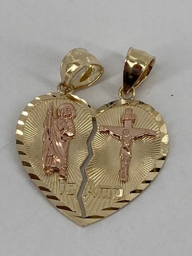 Ciondolo Sacro cuore di Gesù – oro giallo e zirconi - Macorini Gioielli