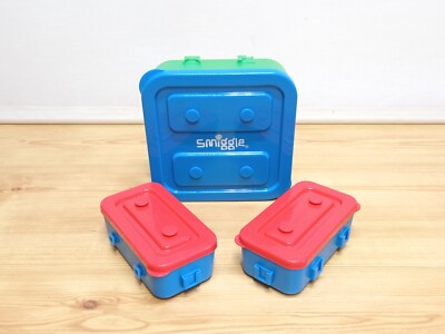 Smiggle Snack N Stack Clip On Behälter x3 - guter sauberer Zustand 