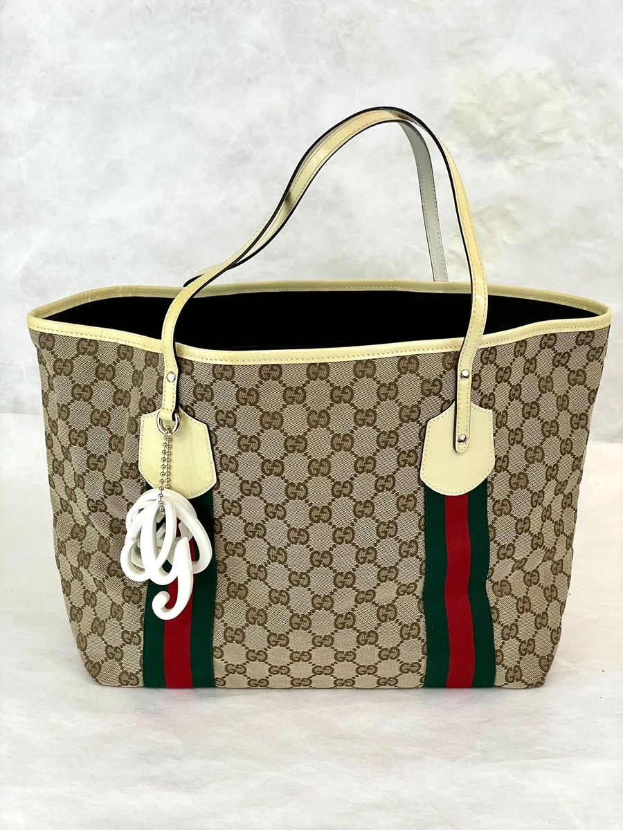 Gucci Ophidia Webbing-Trimmed Printed Coated-canvas and Leather Tote - White - One Size