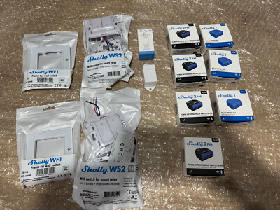 MEGA SET Shelly Plus Produkte Plus 2PM Plus 1 Wall Uni Frame - Siehe Bilder