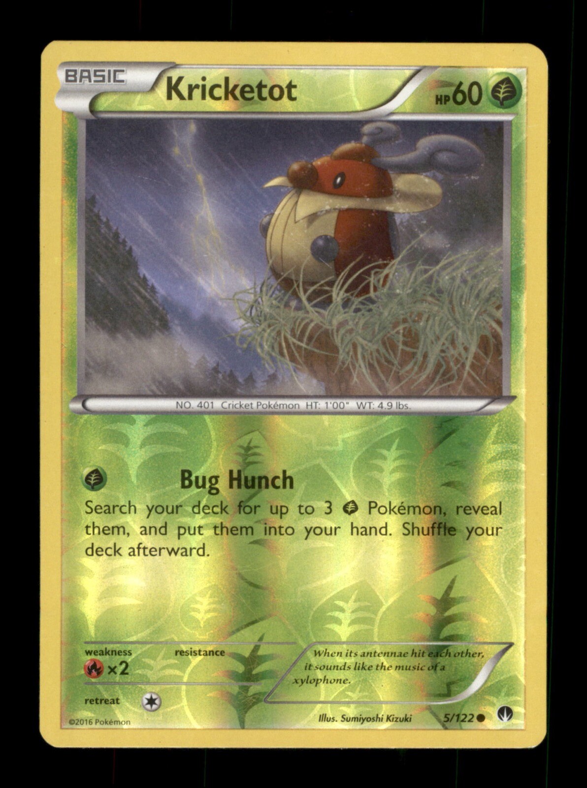 Kricketot 5/1220 Foil Nintendo  Pokemon Trading Card TCG 