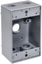 Southwire WB1575, 3/4" Hub, 1-Gang, Gray, Aluminum, Weatherproof Box, 1 pc