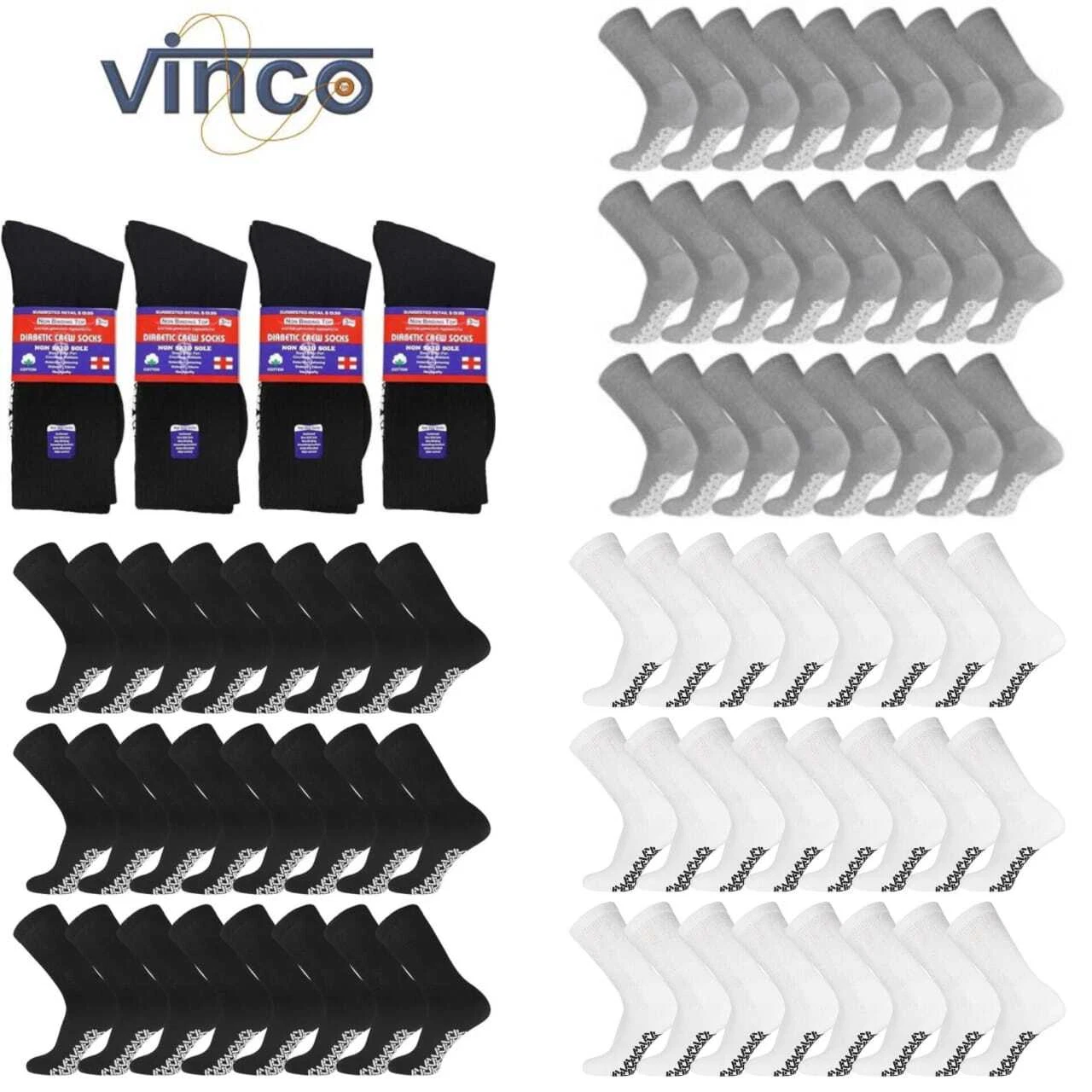 Wholesale Bulk Men's Non Skid Diabetic Gripper Crew Socks Non Binding Loose Fit
Opens in a new windo