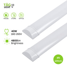 ✅4ft Slim LED Strip Lights Ceiling Fitting Fluorescent Energy Saving Bright Home