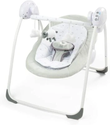 LADIDA Baby Bouncer Little Grey Lamb First Swing Soothing Music and Toys 079 UK