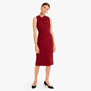 j crew burgundy dress