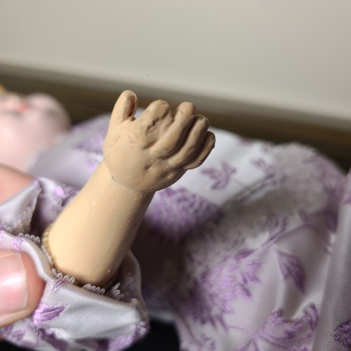 Antique Armand Marseille 370 AM 5/0 DEP Bisque Doll, 17" Sleep Eyes, Brown Hair - Picture 8 of 13