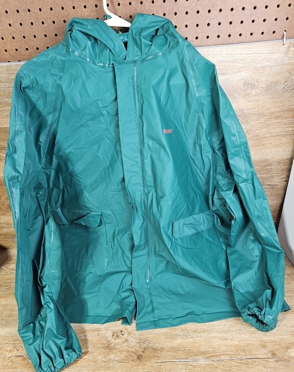 Stearns Rain Hooded Jacket and Pants Mens 2XL Green