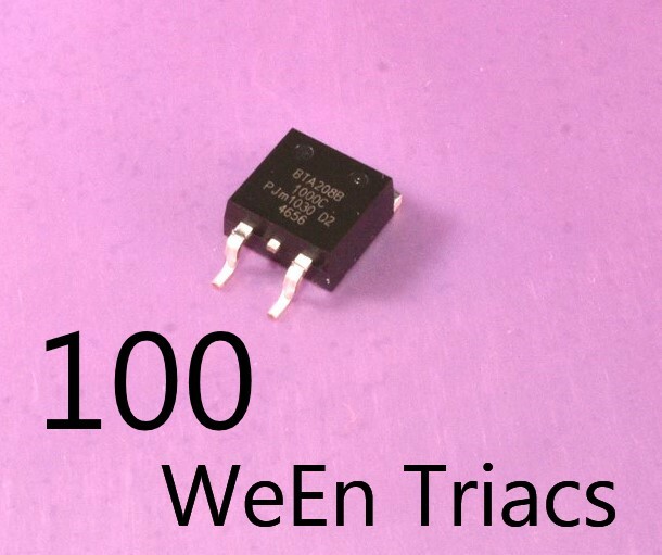 100 WeEn 3-Quadrant Triacs P/N: BTA208B-1000C High Voltage 1kV. Vt=1.4V ...