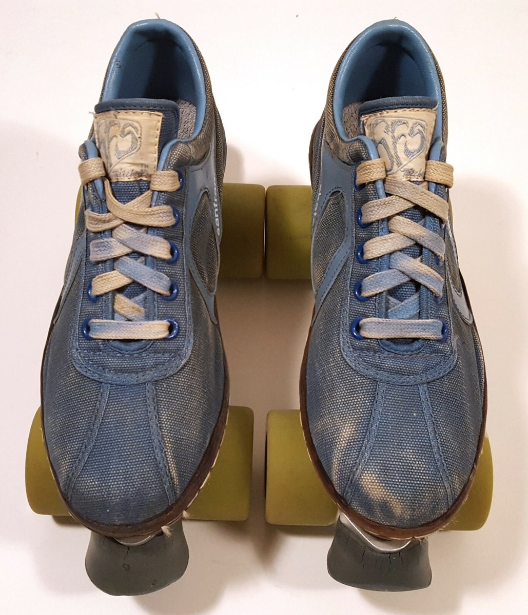 SAN FRANCISCO SKATES VINTAGE ROLLER SKATE LOW TOP DENIM SNEAKERS