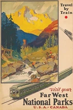 NATIONAL PARKS VINTAGE STYLE PRINT/POSTER QUALITY PHOTO PAPER/CANVAS T32