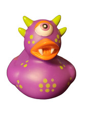 Purple Monster Duck - Bath Toy Duck 2" Rubber Bath Toy - New