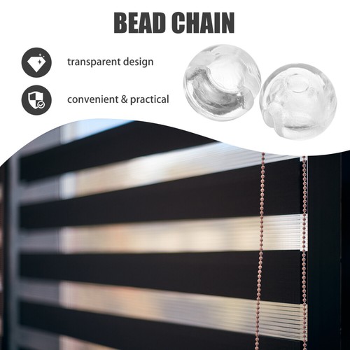 12 piezas persianas enrollables para ventanas soporte de hebilla de cuentas tapón de cadena crimpado transparente - Imagen 7 de 12