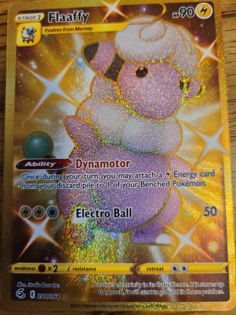 gold flaaffy pokemon card Flaafy Gold Shiny Full Art Secret Rare! 280/264 Pokemon Pack Fresh