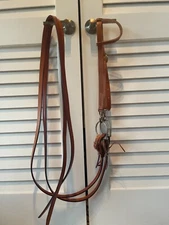 NEW 1-EAR QUICK CHANGE WESTERN BRIDLE W/5" OFFSET D-SNAFFLE BIT & SPLIT REINS  
