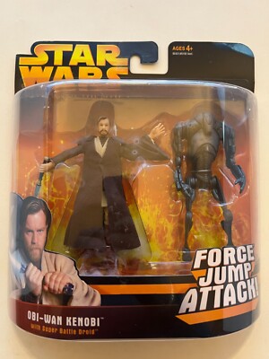 Star Wars Revenge of the Sith Obi-Wan Kenobi with Super Battle Droid 2005