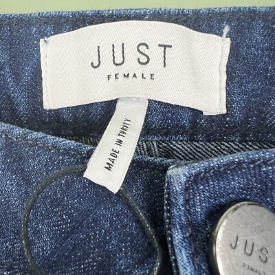 Just Female Sz 29 Blue Medium Wash Frame Wide Leg Cotton Denim