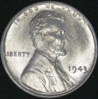 1943 Steel Penny Gem BU Original - Not Replated, Free Shipping