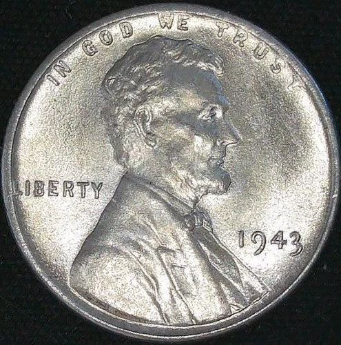 1943 Steel Penny Gem BU Original - Not Replated, Free Shipping