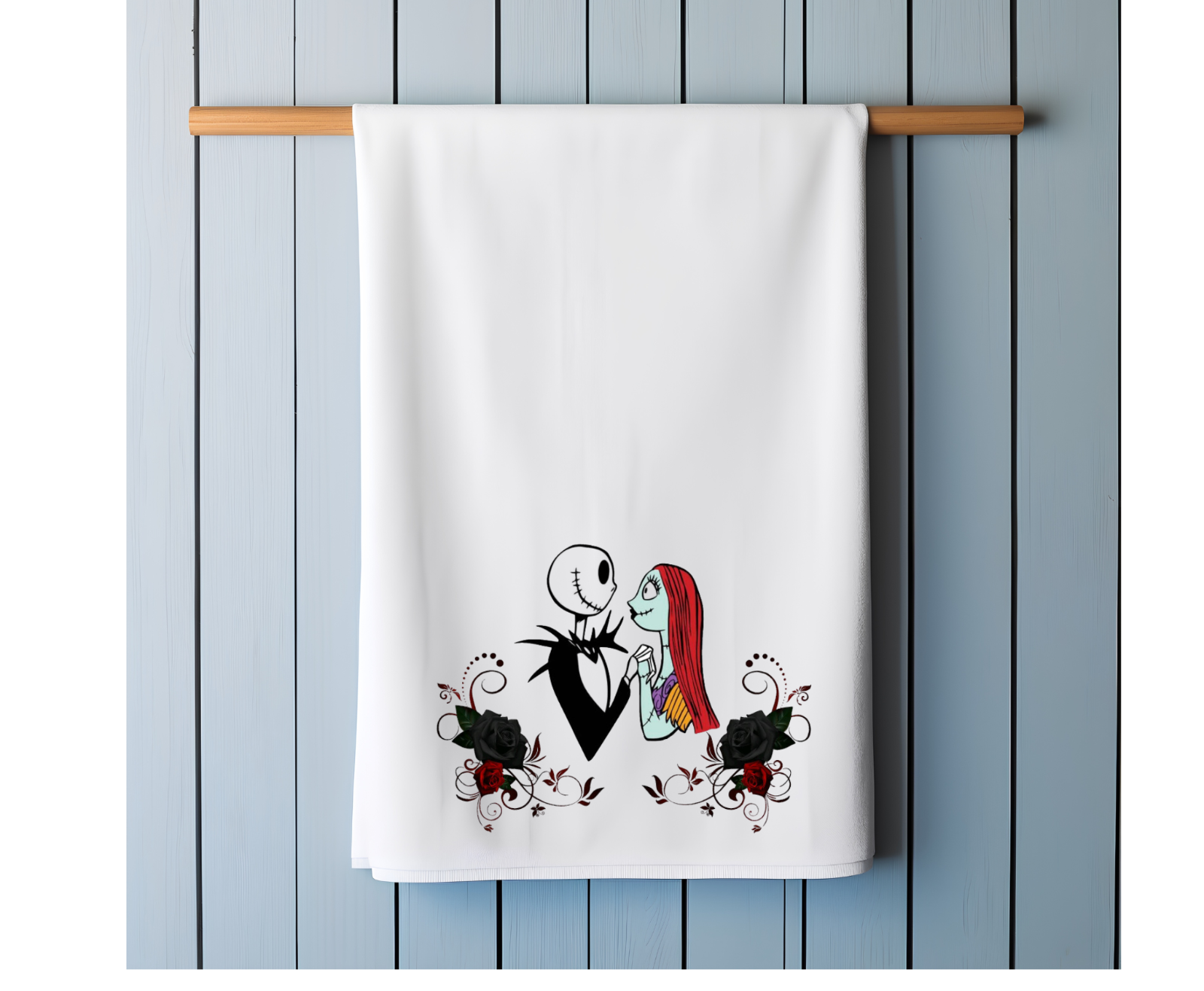 Personalized Jack And Sally Nightmare Before Christmas Towel Set And
