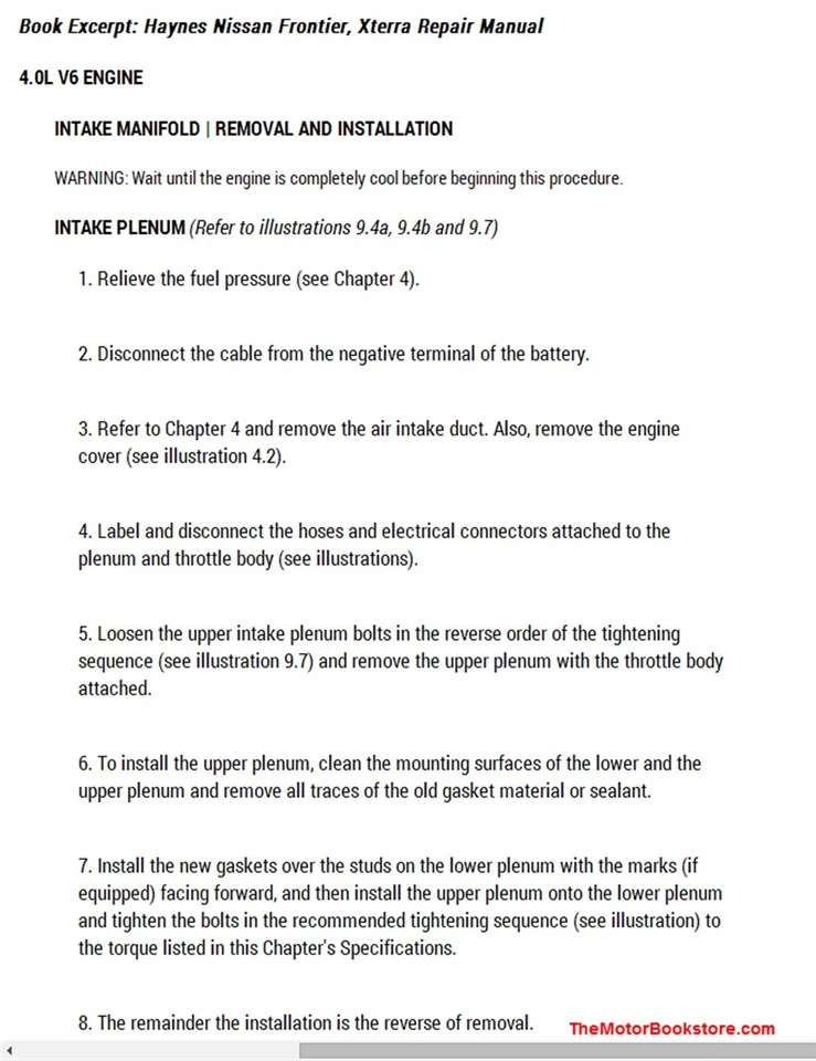 Nissan Frontier, Xterra Repair Manual 2005-2014 - Image 3 of 3