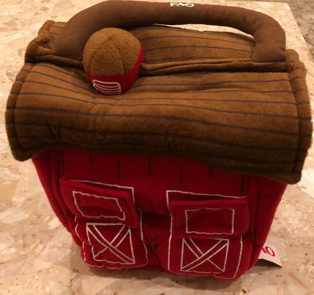 FAO SCHWARZ Plush Horse / Pony Red Barn / Stable RARE w. Base Retired | eBay