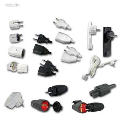 230V Steckverbinder versch. Typen, Schuko Euro Stecker Kupplung Buchse Europa