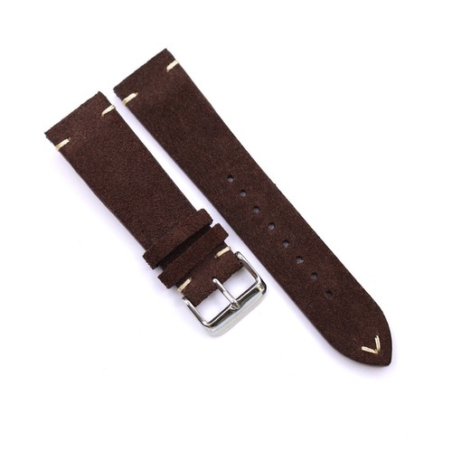 Correa de reloj de cuero gamuza de liberación rápida premium 18 mm 20 mm 22 mm universal - Imagen 12 de 19