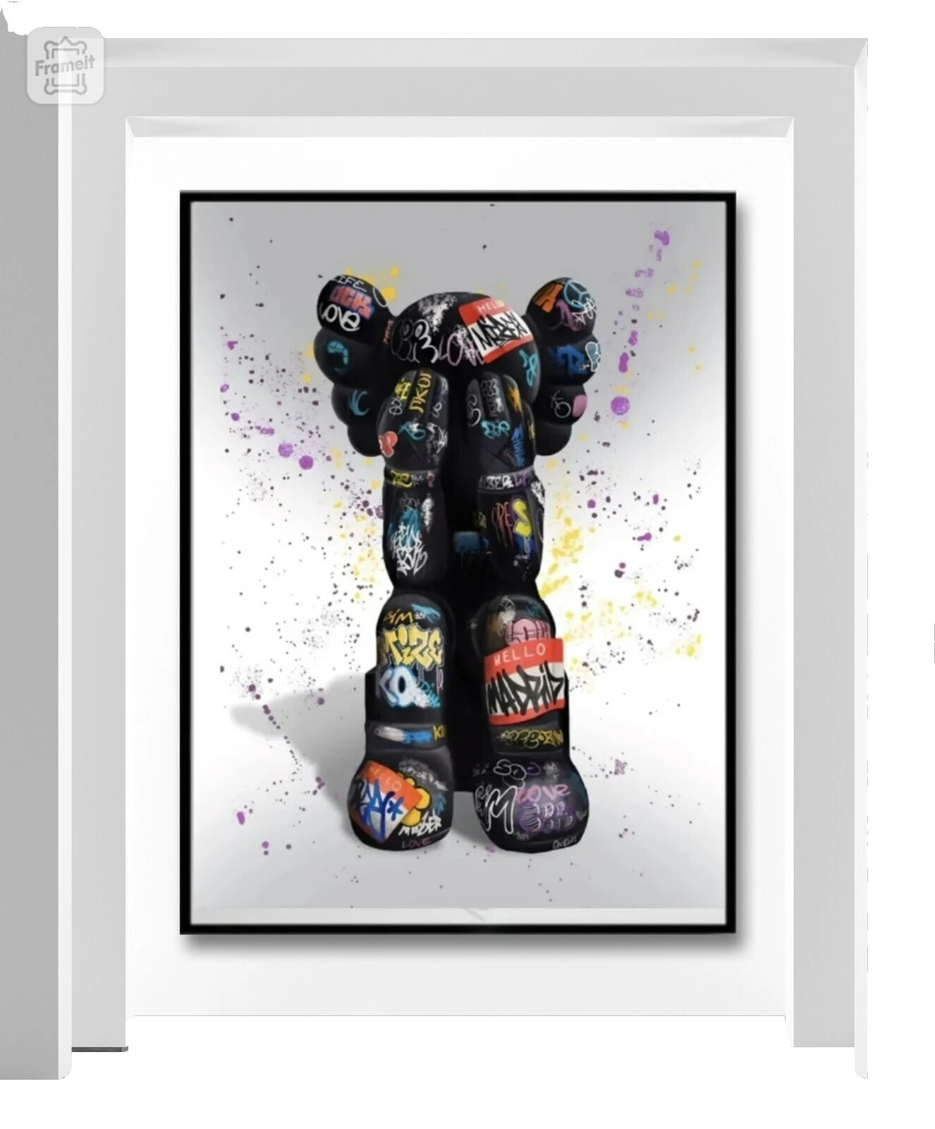 Arte de la pintada de pósteres Artísticos de Kaws