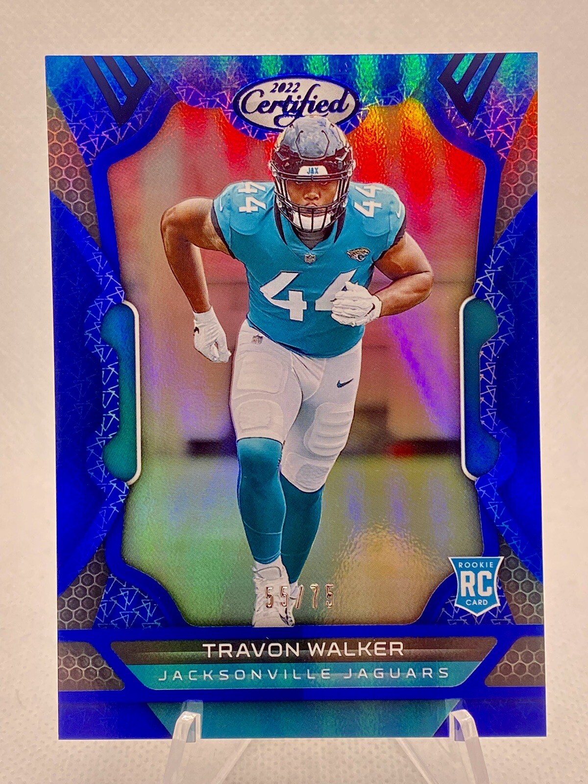2022 Panini Certified Mirror Blue Travon Walker Rookie RC Jaguars /75