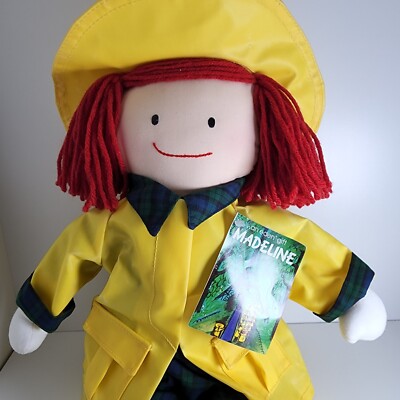 Madeleine Doll Yellow Rain Coat Yellow Hat 1990 w/Booklet Eden