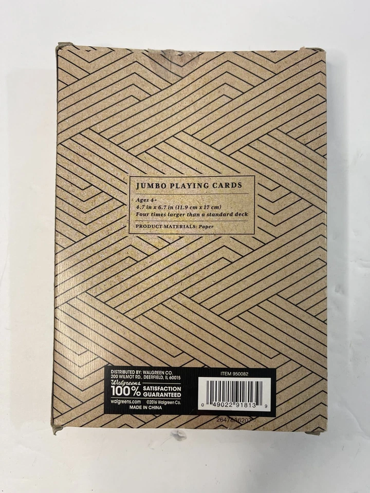 New Jumbo Playing Cards 4.7" x 6.7" Complete Deck Crafted Imports Easy to Read - Image 2 of 4