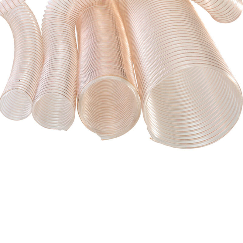 PU Clear Flexible Ducting Hose Ventilation Woodworking Saw Fume Dust